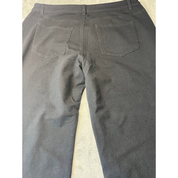 Dream Jeanne by Quacker Factory Women's Pull‎ On Crop Pants Stretch Black 18W - Picture 6 of 10